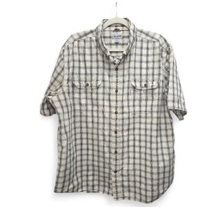 Carhartt Relaxed Fit Plaid Button-Up Shirt 2XL Rugged Outdoors Workwear Cotton
